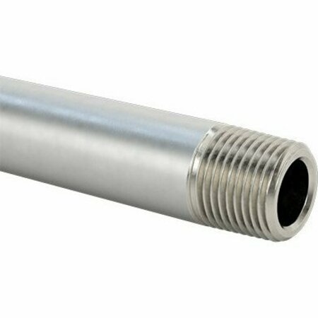 BSC PREFERRED Thick-Wall 316/316L Stainless Steel Pipe Threaded on Both Ends 3/8 Pipe Size 120 Long 68045K23